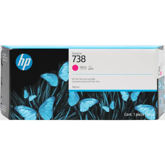 HP 738 300-ml Magenta DesignJet Ink Cartridge