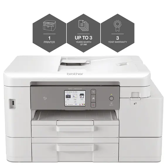 BROTHER MFC-J4540DWXL MFP colour ink-jet A4 13ppmcopy 20ppm print 150 sheets 14.4 Kbps USB 2.0 LAN Wi-Fi NFC