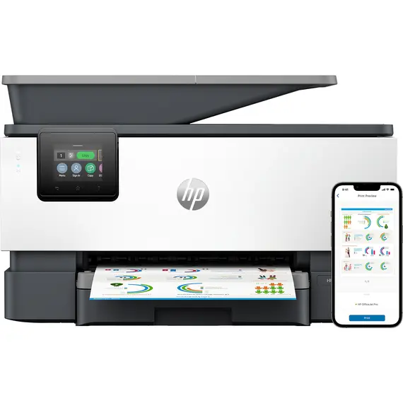 HP Officejet Pro 9120b All-in-One MFP colour ink-jet A4 19ppmcopy 20ppmprint 250 sheets USB 2.0 LAN Wi-Fi USB host