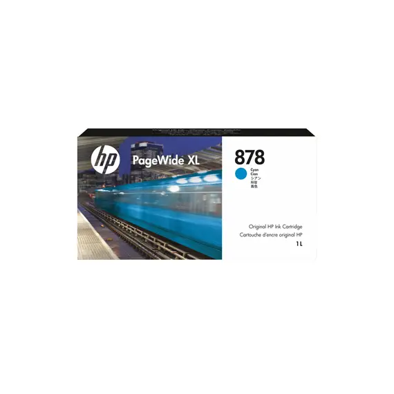 HP 878 1L Cyan PageWide XL Ink Crtg