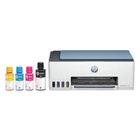 HP Smart Tank 5106 All-in-One MFP colour inkjet refillable A4 10ppm Copy 12ppm Print 100sheets USB Wi-Fi Bluetooth surf blue