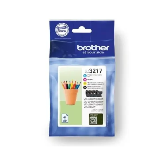Cartucho de Tinta Original Brother LC3217VAL/ Multipack/ Negro/ Cian/ Magenta/ Amarillo