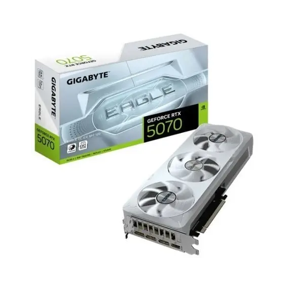 Tarjeta Gráfica Gigabyte GeForce RTX 5070 EAGLE OC ICE SFF/ 12GB GDDR7