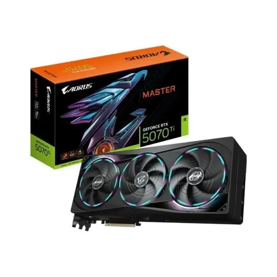 Tarjeta Gráfica Gigabyte AORUS GeForce RTX 5070Ti MASTER/ 16GB GDDR7