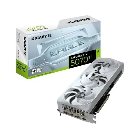 Tarjeta Gráfica Gigabyte GeForce RTX 5070Ti Eagle OC ICE SFF/ 16GB GDDR7