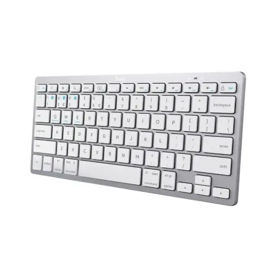 Teclado Compacto Inalámbrico Trust 24654/ Plata