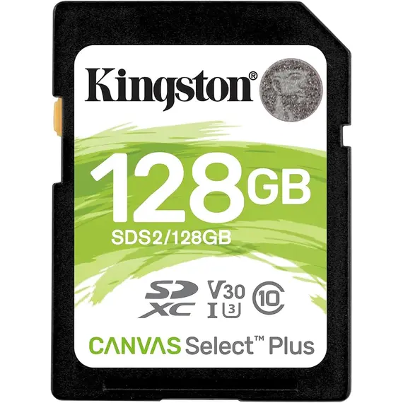 KINGSTON 128GB SDXC Canvas Select Plus 100R C10 UHS-I U3 V30