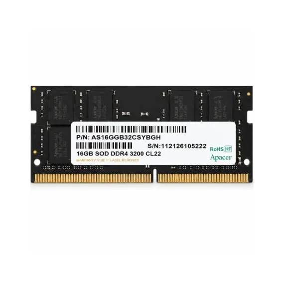 Memoria RAM Apacer ES.16G21.GSH 16GB/ DDR4/ 3200MHz/ 1.2V/ CL22/ SODIMM