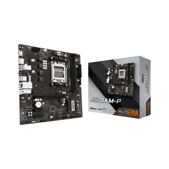 Placa Base Asrock A620AM-P/ DDR5/ PCIe 4.0/ Socket AM5/ Micro ATX