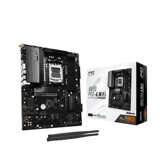 Placa Base Asrock B850 PRO-A WIFI/ DDR5/ PCIe 5.0/ Socket AM5
