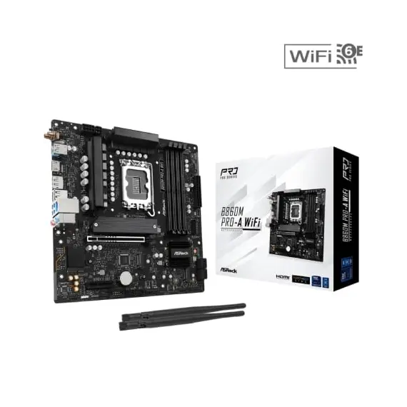 Placa Base Asrock B860M PRO-A WIFI Socket 1851/ DDR5/ PCIe 5.0/ Micro ATX