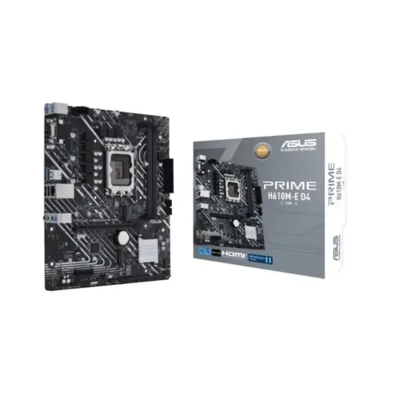 Placa Base Asus Prime H610M-E D4-CSM/ Socket 1700/ DDR4/ PCIe 4.0/ Micro ATX