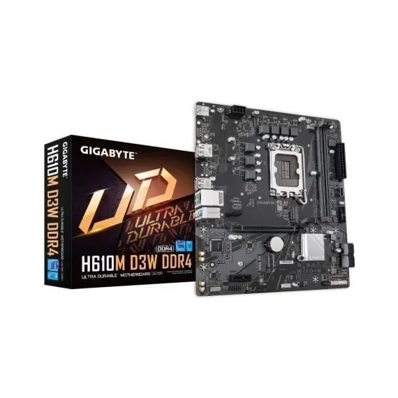 Placa Base Gigabyte H610M D3W DDR4 Socket 1700/ DDR4/ PCIe 4.0/ Micro ATX