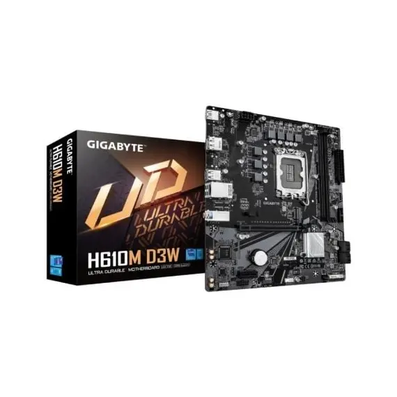 Placa Base Gigabyte H610M D3W Socket 1700/ DDR5/ PCIe 4.0/ Micro ATX