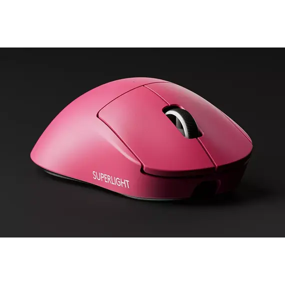 Logitech G PRO X SUPERLIGHT 2 DEX - Rato - ergonómico - para direita - óptico - 5 botões - sem fios, com cabo - 2.4 GHz, USB - rosa