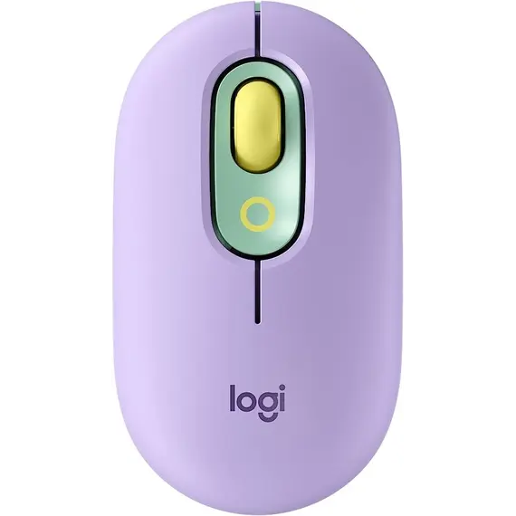 Logitech POP - Rato - emoji personalizável - óptico - 4 botões - sem fios - Bluetooth 5.1 LE - lilás