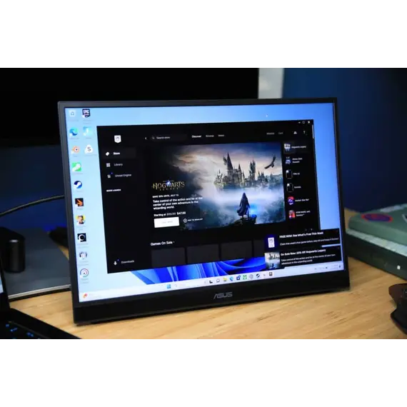 ASUS ZenScreen MB16QHG - Monitor LED - 16" - portátil - 2560 x 1600 WQXGA @ 120 Hz - IPS - 500 cd/m² - 1200:1 - DisplayHDR 400 - 5 ms - HDMI, 2xUSB-C