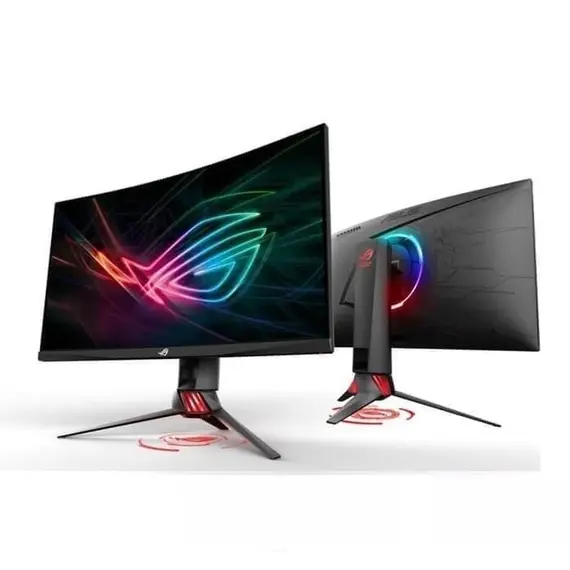 ASUS ROG Strix XG32VC - Monitor LED - gaming - curvo - 32" - 2560 x 1440 WQHD - VA - 400 cd/m² - 3000:1 - DisplayHDR 400 - 1 ms - HDMI, DisplayPort, U