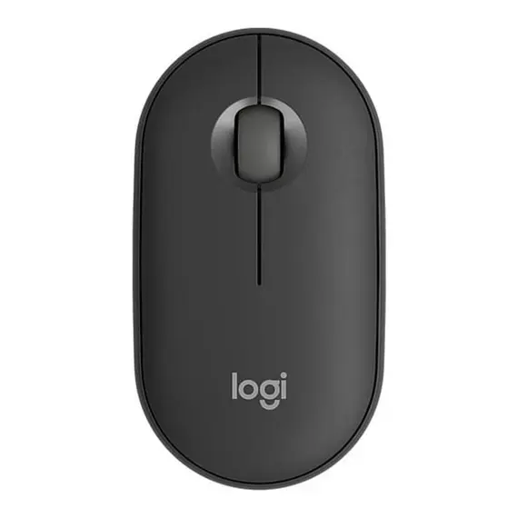 Logitech Pebble Mouse 2 M350s - Rato - óptico - 3 botões - sem fios - Bluetooth 5.2 LE - grafite tonal