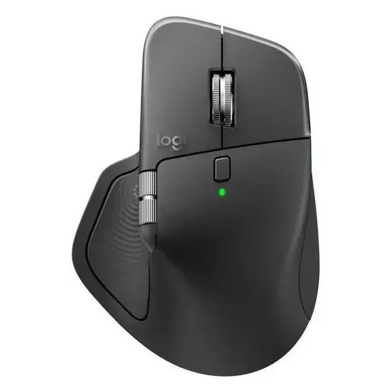 Logitech MX Master 4 - Rato - 8 botões - sem fios - Bluetooth, 2.4 GHz - receptor sem fio USB - grafite