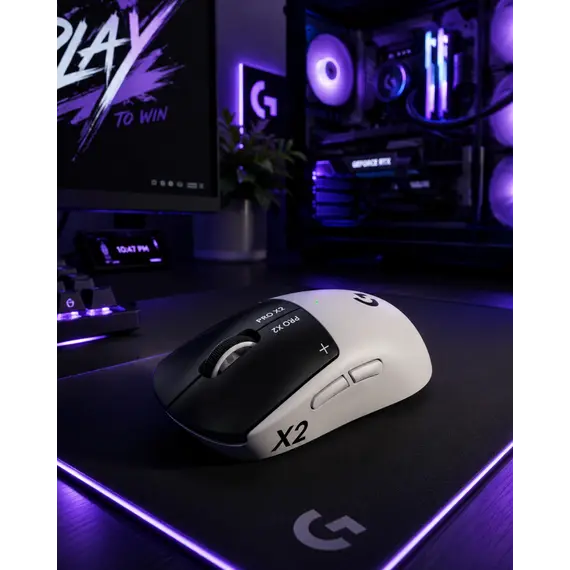 Logitech G PRO X2 SUPERSTRIKE - Rato - óptico - sem fios - 2.4 GHz - recetor USB Logitech LIGHTSPEED