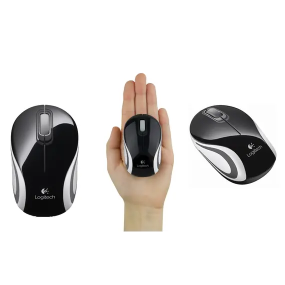 Logitech M187 - Rato - óptico - sem fios - 2.4 GHz - receptor sem fio USB - preto
