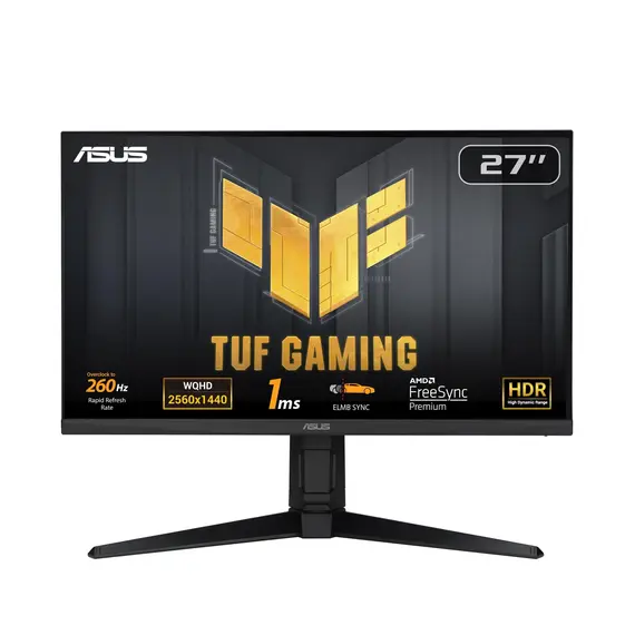 ASUS TUF Gaming VG27AQA1A - Monitor LED - gaming - 27" - 2560 x 1440 WQHD @ 170 Hz - VA - 300 cd/m² - 3000:1 - HDR10 - 1 ms - 2xHDMI, DisplayPort - al