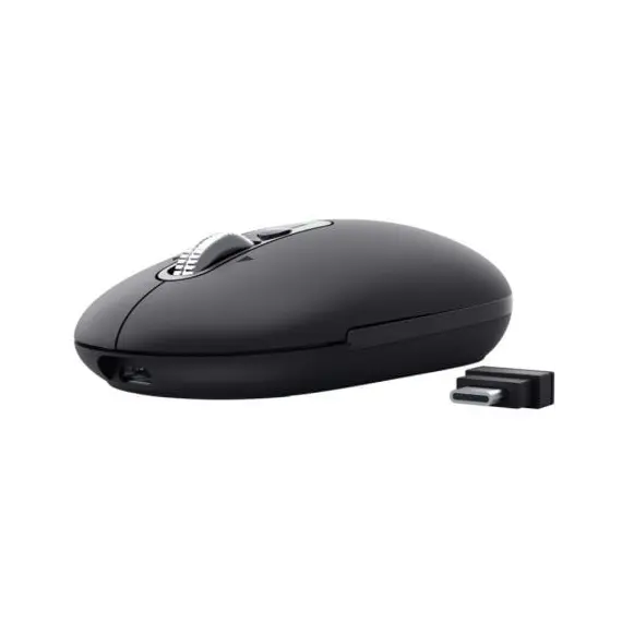 Ratón Inalámbrico Trust Seron 26018/ Batería recargable/ Hasta 3200 DPI/ Negro