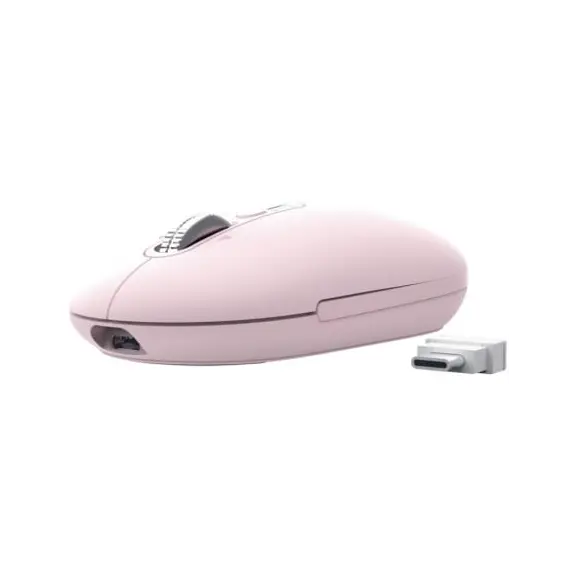 Ratón Inalámbrico Trust Seron 26206/ Batería recargable/ Hasta 3200 DPI/ Rosa