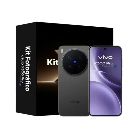 Smartphone Vivo X300 Pro 16GB/ 512GB/ 6.78'/ 5G/ Negro + Kit fotográfico Vivo X300 Pro