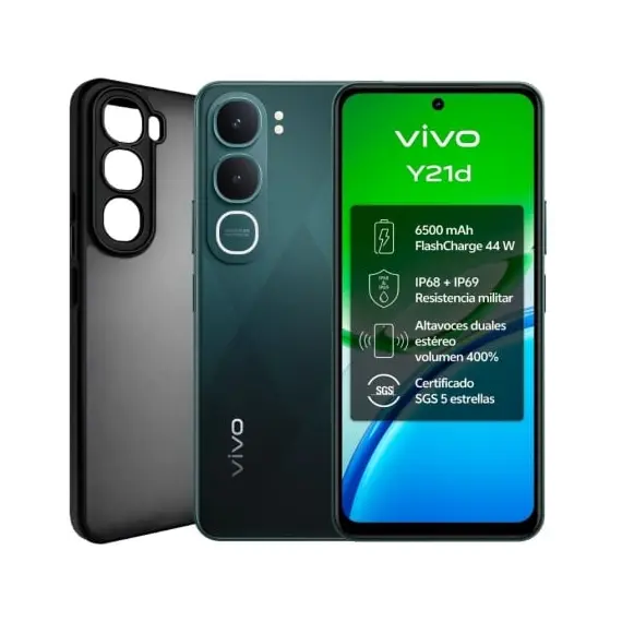 Smartphone Vivo Y21D 4GB/ 128GB/ 6.68'/ Verde