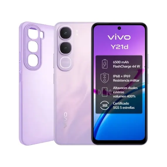 Smartphone Vivo Y21D 4GB/ 128GB/ 6.68'/ Púrpura