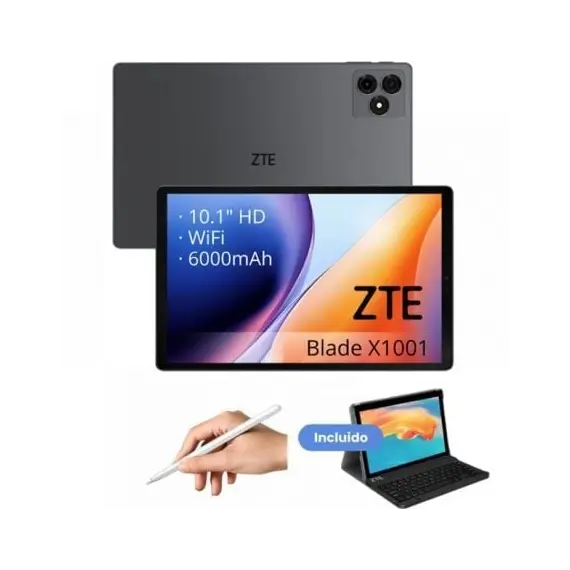 Tablet ZTE Tab Blade X1001W 10.1'/ 4GB/ 128GB/ Octacore/ Gris/ Incluye Teclado y Stylus Pen