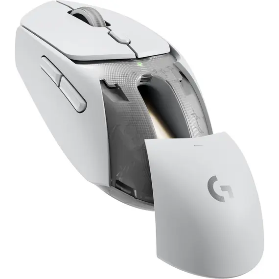 Logitech G G309 - Rato - gaming - óptico - 6 botões - sem fios - 2.4 GHz, Bluetooth - recetor USB Logitech LIGHTSPEED - branco