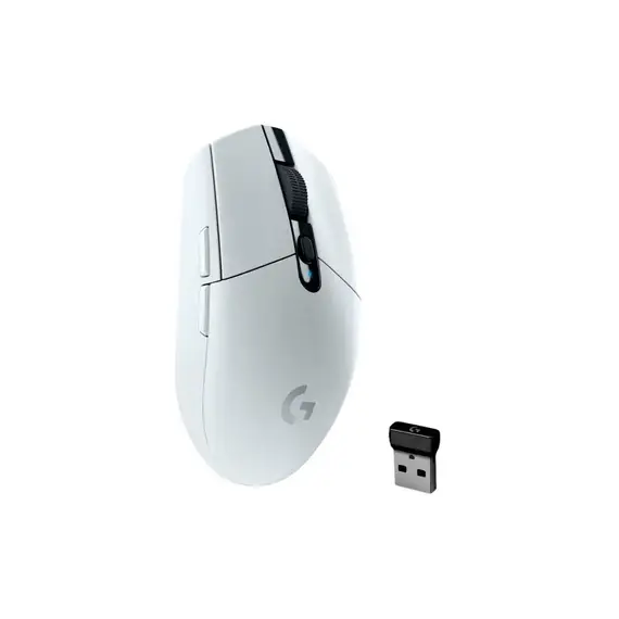 Logitech G G305 - Rato - óptico - 6 botões - sem fios - 2.4 GHz - receptor sem fio USB - branco
