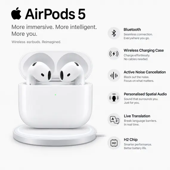 APPLE AirPods 5 with Wireless Charging Case