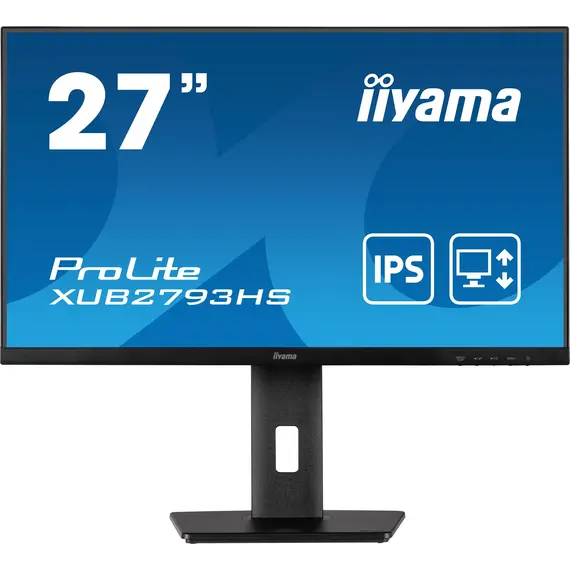 iiyama ProLite XUB2797QSU-B1 - Monitor LED - 27" - 2560 x 1440 WQHD @ 100 Hz - IPS - 250 cd/m² - 1300:1 - 1 ms - HDMI, DisplayPort - altifalantes - pr