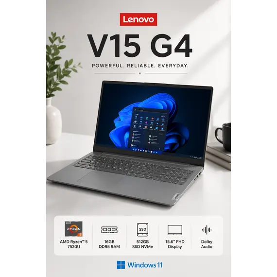 LENOVO V15 G4 AMN AMD RYZEN 5 7520U 16GB 512GB W11H