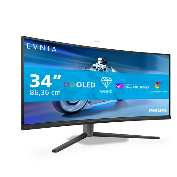 Philips Evnia 6000 34M2C6500 - Monitor OLED - gaming - curvo - 34" - 3440 x 1440 WQHD @ 175 Hz - 1000 cd/m² - 1000000:1 - DisplayHDR 400 True Black