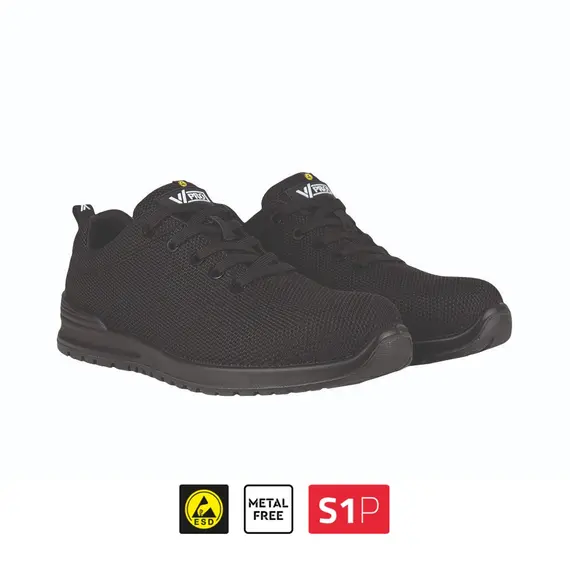 Sapatos Segurança Tamanho 37 Baixo S1P ESD SRC Preto
