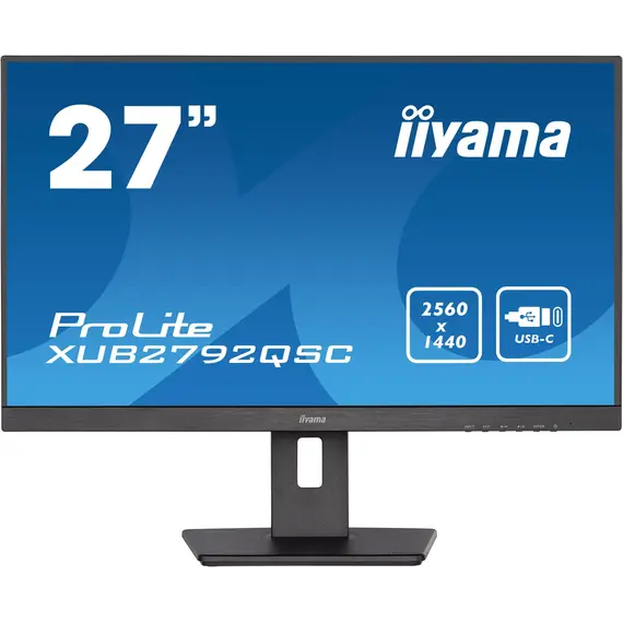 iiyama ProLite XU2792UHSU-B6 - Monitor LED - 27" - 3840 x 2160 4K @ 60 Hz - IPS - 350 cd/m² - 1300:1 - 4 ms - HDMI, DisplayPort, USB-C - altifalantes