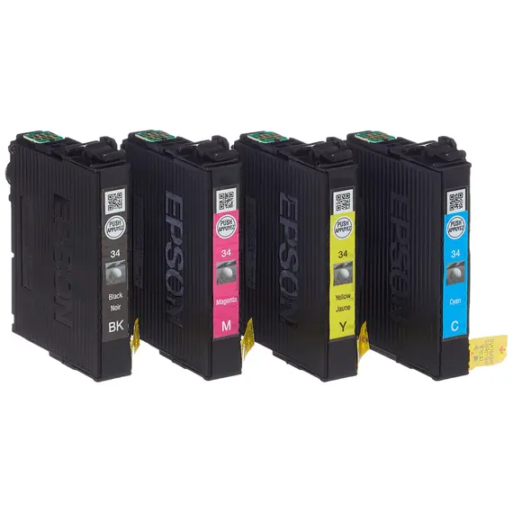 Epson 34 Multipack - Pack de 4 - preto, amarelo, azul cyan, magenta - original - tinteiro - para WorkForce Pro WF-3720, WF-3720DWF, WF-3725DWF