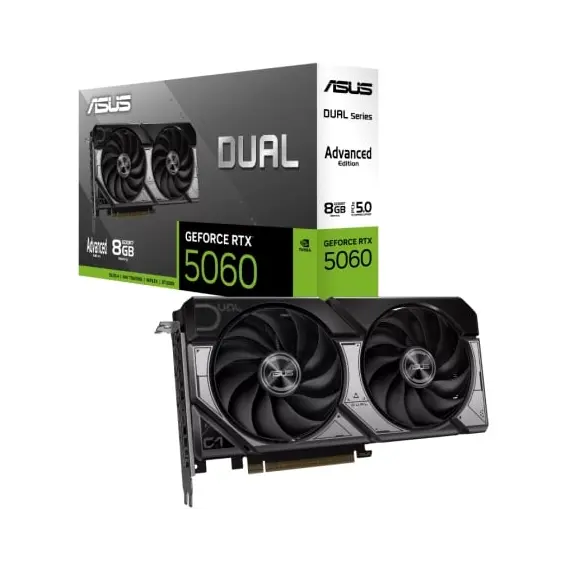 Tarjeta Gráfica Asus Dual GeForce RTX 5060 OC Edition Advanced/ 8GB GDDR7