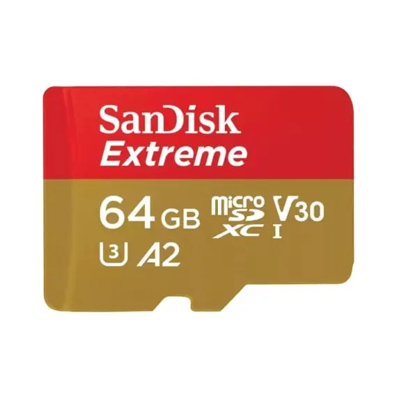 Tarjeta de Memoria SanDisk Extreme 64GB microSD XC UHS-I con Adaptador/ Clase 10/ 170MBs