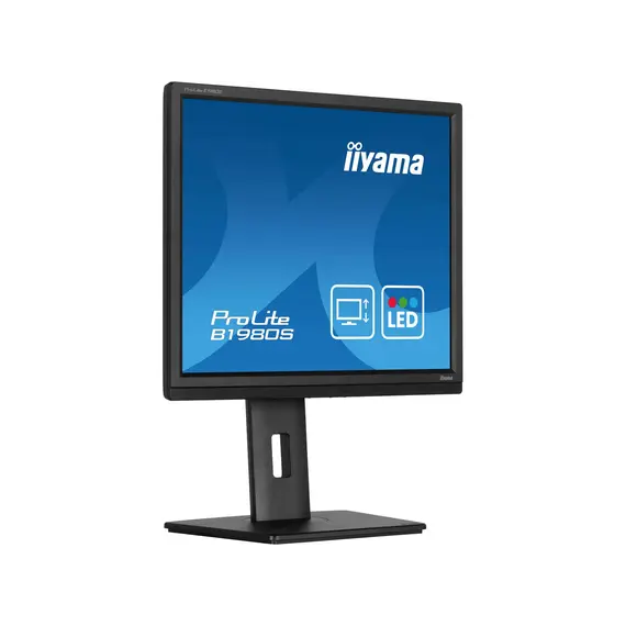 iiyama ProLite B1980S-B1 - Monitor LED - 19" - 1280 x 1024 @ 75 Hz - TN - 250 cd/m² - 1000:1 - 3 ms - HDMI, DisplayPort - altifalantes - preto, mate
