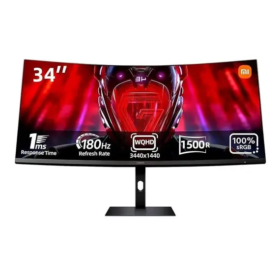 AOC Gaming CU34G4 - Monitor LED - gaming - curvo - 34" - 3440 x 1440 UWQHD @ 180 Hz - Fast VA - 2500:1 - HDR10 - 0.5 ms - 2xHDMI, DisplayPort - preto,
