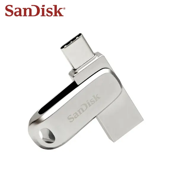 SanDisk Phone Drive - Drive flash USB - 64 GB - USB-C / Lightning - céu metálico