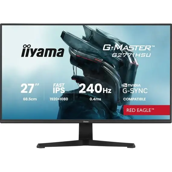 iiyama G-MASTER Red Eagle G2470HS-B1 - Monitor LED - gaming - 24" (23.8" visível) - 1920 x 1080 Full HD (1080p) @ 180 Hz - Fast IPS - 300 cd/m² - 1000