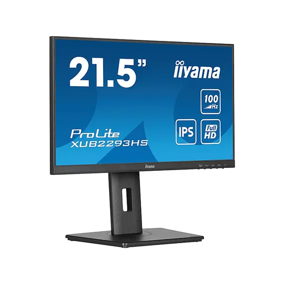 iiyama ProLite XUB2293HS-B3 - Monitor LED - 21.5" - 1920 x 1080 Full HD (1080p) @ 75 Hz - IPS - 250 cd/m² - 1000:1 - 3 ms - HDMI, VGA, DisplayPort - a