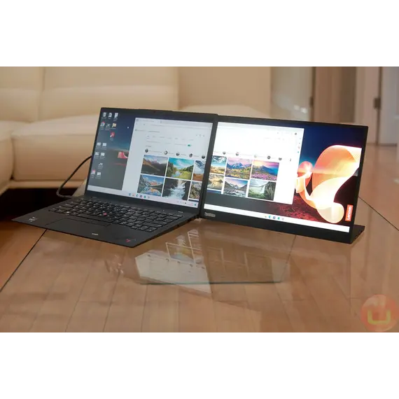 Lenovo ThinkVision M14d - Monitor LED - 14" - portátil - 2240 x 1400 2.2K @ 60 Hz - IPS - 300 cd/m² - 1500:1 - 6 ms - 2xUSB-C - preto lustroso